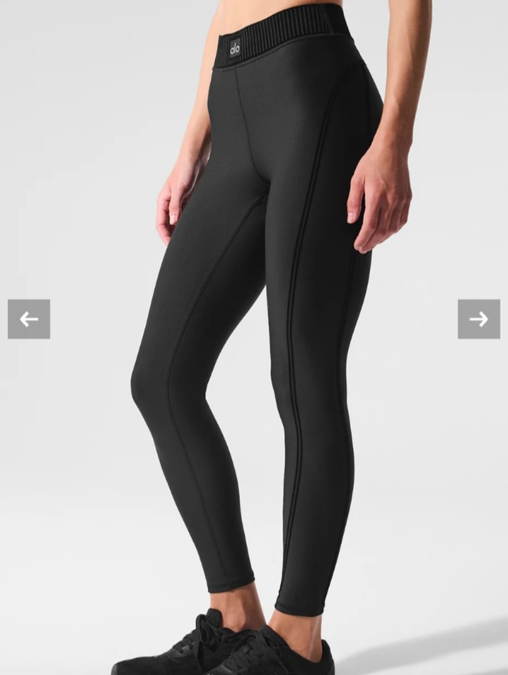 🎁for my bestie🎁 🖤ALO Yoga Black High-Rise Seam Detail Leggings🖤